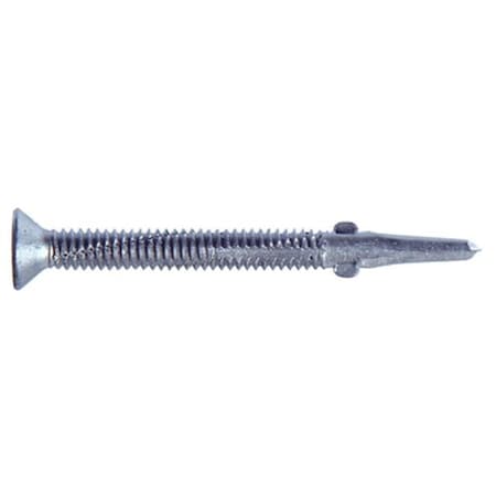 Self-Drilling Screw, #12-24 X 2.5 In, Silver Ceramic Flat Head Phillips Drive